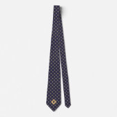 Cravate Blue Gold Golf Ball Icon Necktie (Devant)