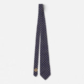 Cravate Blue Gold Golf Ball Icon Necktie (Dos)