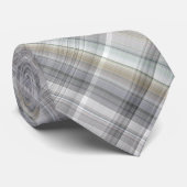 Cravate Blue/Gray/Tan Plaid (Roulé)