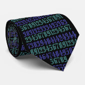 Cravate Blue Green Black Numéros, Math Accounting (Roulé)