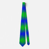 Cravate Blue Green plasma in liquide waves pattern (Devant)