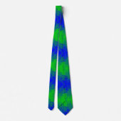 Cravate Blue Green plasma in liquide waves pattern (Dos)