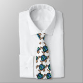 Cravate Blue Green Turtle (Attaché)