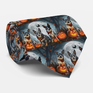 Cravate Blue Heeler Halloween Épouvantable