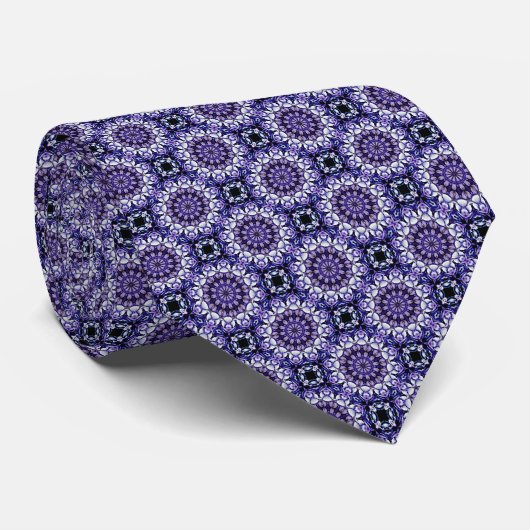 Cravate Blue Hydrangea Flower Petals Motif Abstrait (Roulé)