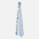 Cravate Blue Hydrangea Groomsman Classic Coastal Mariage (Dos)