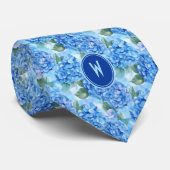 Cravate Blue Hydrangeas Floral (Roulé)