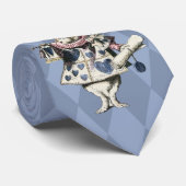 Cravate Blue Ice Alice in Wonderland Rabbit (Roulé)