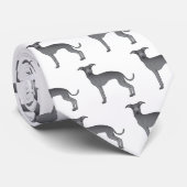 Cravate Blue Italian Greyhound mignon Motif de dessin de c (Roulé)