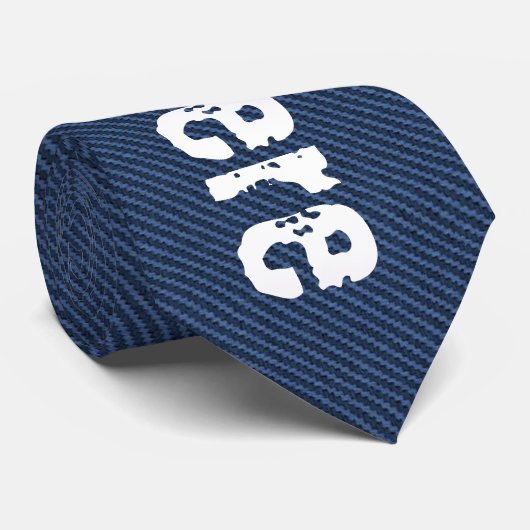 Cravate Blue Jeans Fabric - Ajouter votre texte - Personna (Roulé)