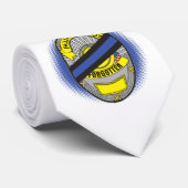 Cravate Blue Line mince Badge (Roulé)
