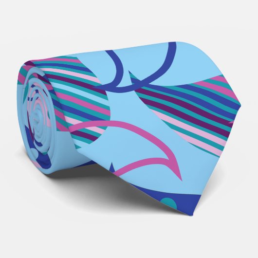 Cravate Blue Paisley (Roulé)