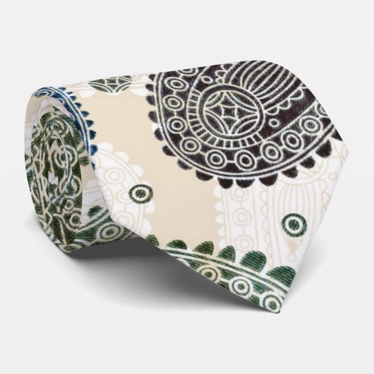 Cravate Blue Paisley (Roulé)