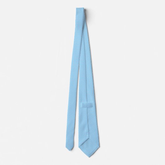Cravate blue pattern with white polka dots  (Dos)