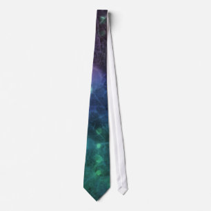 Cravate Blue, Purple, Green Orbs Textured Look Tie