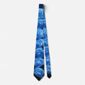 Cravate Blue Roses Art Flower Tie (Devant)