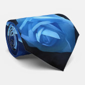Cravate Blue Roses Art Flower Tie (Roulé)
