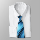 Cravate Blue Silk wave (Attaché)