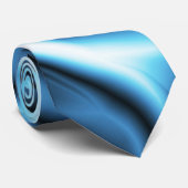 Cravate Blue Silk wave (Roulé)