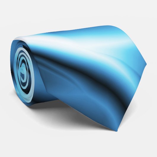 Cravate Blue Silk wave (Roulé)