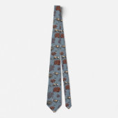 Cravate Blue Skeleton Scuba Divers Necktie (Devant)