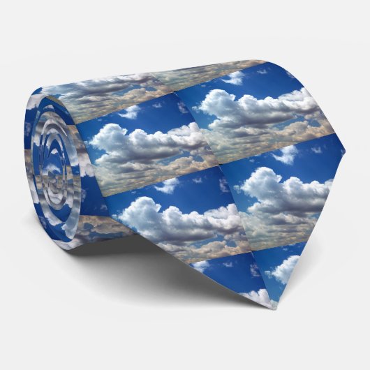 Cravate 'Blue skies' Dark Blue Tie (Roulé)