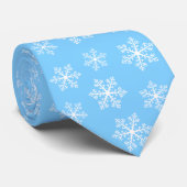 Cravate Blue Snowflake (Roulé)