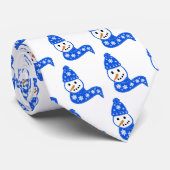 Cravate Blue Snowman (Roulé)