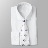 Cravate Blue Stars avec notes musicales (Attaché)