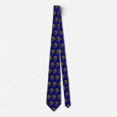 Cravate BLUE TALISMAN / OR HORUS Motif OEIL (Devant)