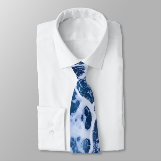 Cravate Blue Waves by the Ocean (Attaché)