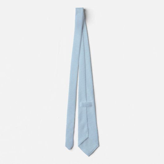 Cravate Blue with White Polkadots Neck Tie (Dos)