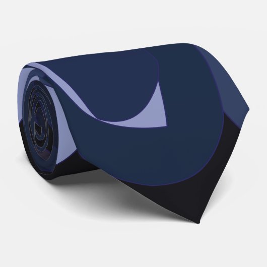 Cravate Blueberry moderne Abstrait (Roulé)