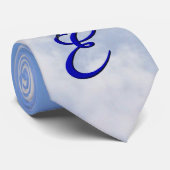 Cravate Bluebird Elegant Monogram Initial E (Roulé)