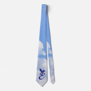 Cravate Bluebird Elegant Monogram Initiale E