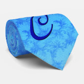 Cravate Bluebird Elégant Monogramme Initiale C (Roulé)