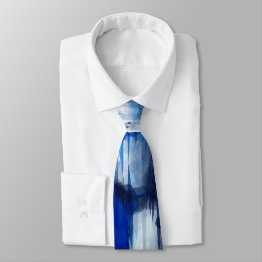 Cravate Blues Abstraits (Attaché)