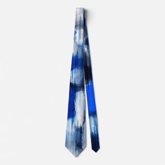 Cravate Blues Abstraits (Devant)