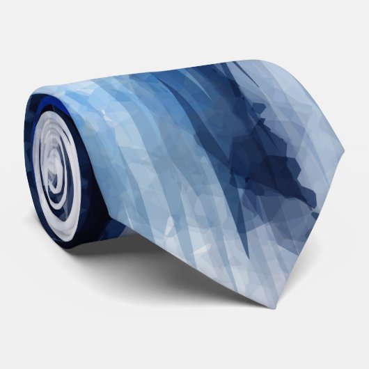 Cravate Blues Abstraits (Roulé)