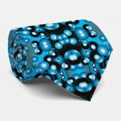 Cravate Blues Cercle Concentré Orbital Art Abstrait (Roulé)