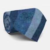 Cravate Blues et Black Trendy Moderne Personnalisé unique (Roulé)