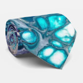 Cravate Blues et cellules de peinture Abstraites turquoise (Roulé)