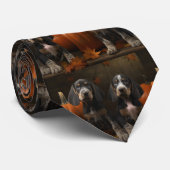 Cravate Bluetick Coonhound Chiot Automne Citrouille de pla (Roulé)