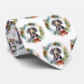 Cravate Bluetick Coonhound Christmas Wreath Festive Pup (Roulé)