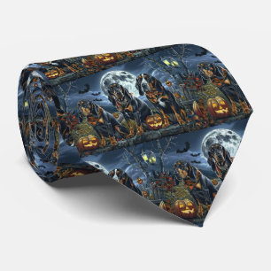 Cravate Bluetick Coonhound Halloween Éffrayant