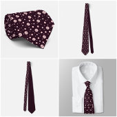 Cravate Blush Hexagon Geometric Dark Plum Tie