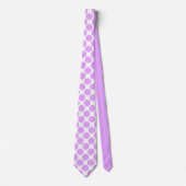 Cravate Blush Pink Polka Dots on White Custom Necktie (Devant)