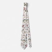 Cravate Blush Pink & White Ranunculus Vine Wedding (Devant)