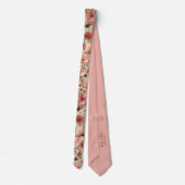 Cravate Blush Poppies Botanical Wedding (Dos)