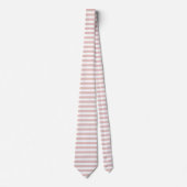 Cravate Blush rayures blanches motif élégant classe (Devant)
